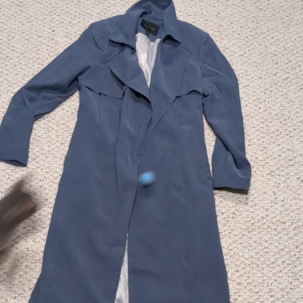 Banana Republic Blue Trench Coat Classic Tailored Design